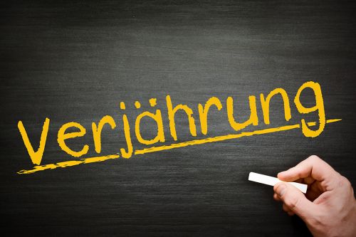 Verjährung auf Tafel geschrieben